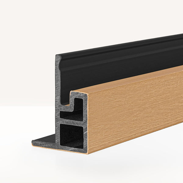 F - Profiel Premium Rabatdeel Rhombus 50 Eiken/Zwart - composiet