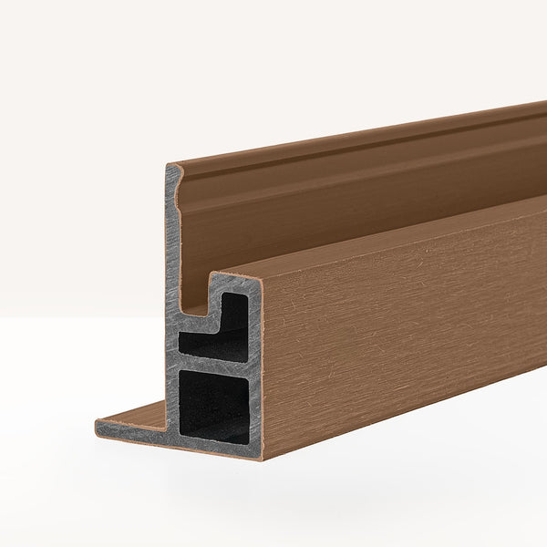 F - Profiel Premium Rabatdeel Rhombus 50 Teak - composiet