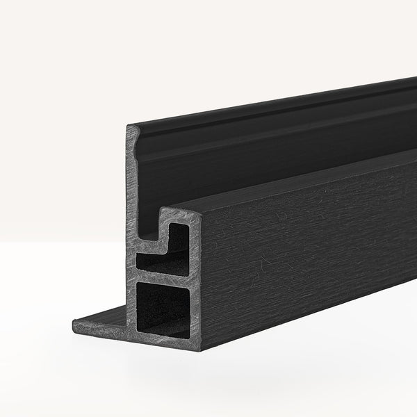 F - Profiel Premium Rabatdeel Rhombus 50 Zwart - composiet
