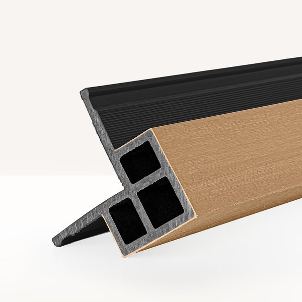 Hoekprofiel Premium Rabatdeel Rhombus 50 Eiken/Zwart - composiet