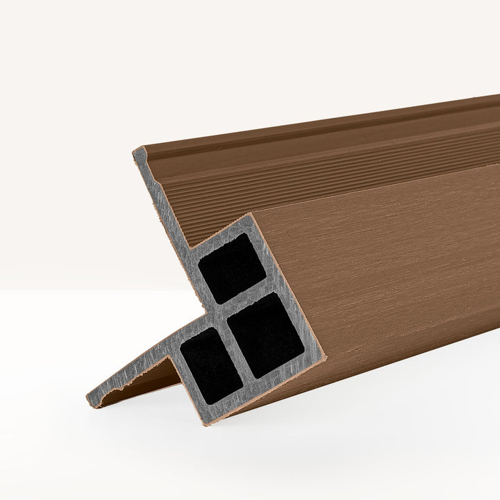 Hoekprofiel Premium Rabatdeel Rhombus 50 Teak - composiet