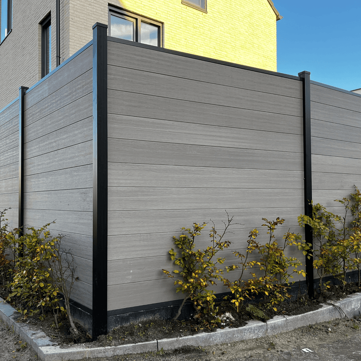 Premium Composiet Schutting Grijs Extra Hoog - composiet
