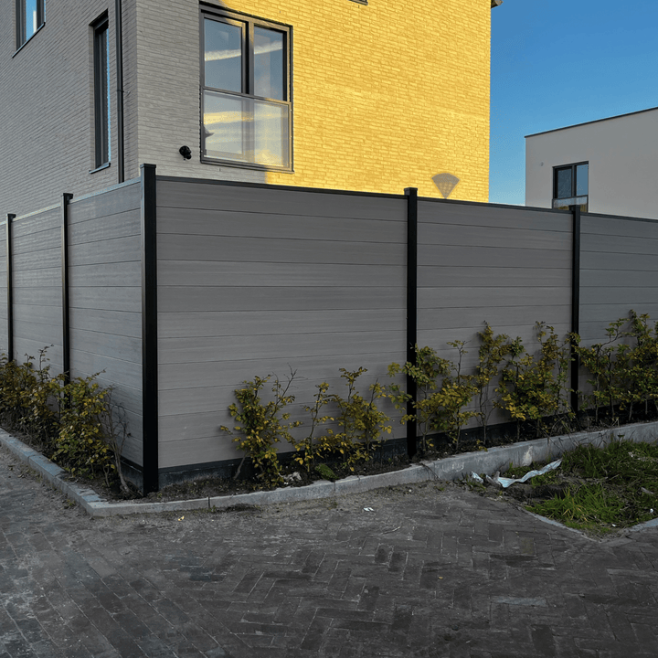 Premium Composiet Schutting Grijs Extra Hoog - composiet