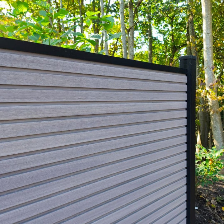Premium Composiet Schutting Rhombus Grijs Extra Hoog - composiet