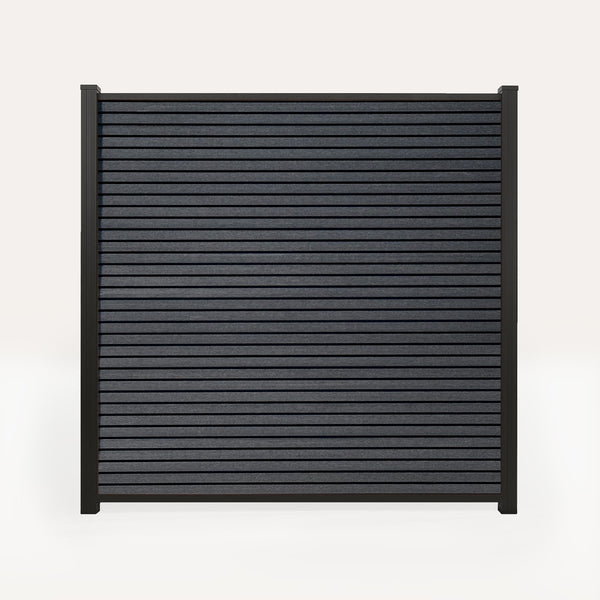 Set Premium Composiet Schutting Rhombus Zwart - inclusief tuinpalen - composiet