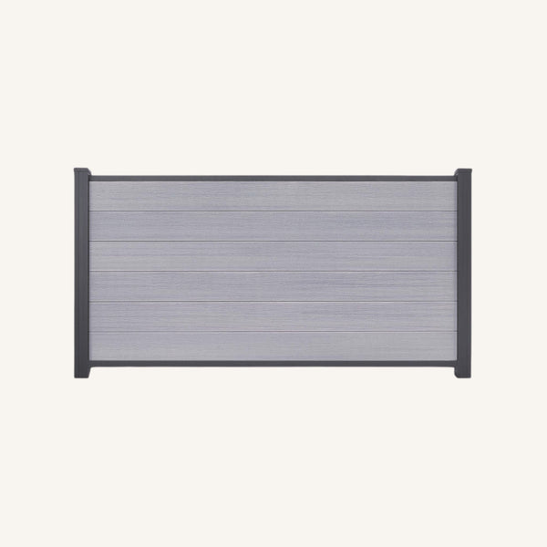 Set Premium Lage Schutting Composiet Grijs - Inclusief Tuinpalen - composiet