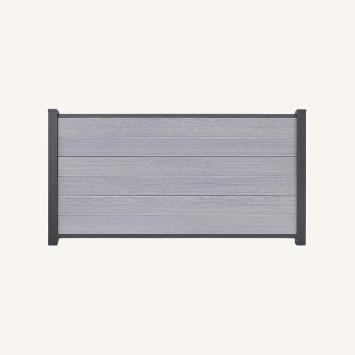 Set Premium Lage Schutting Composiet Grijs - Inclusief Tuinpalen - composiet
