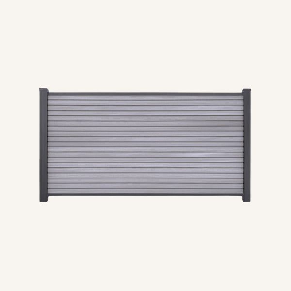 Set Premium Lage Schutting Composiet Rhombus Grijs - Inclusief Tuinpalen - composiet