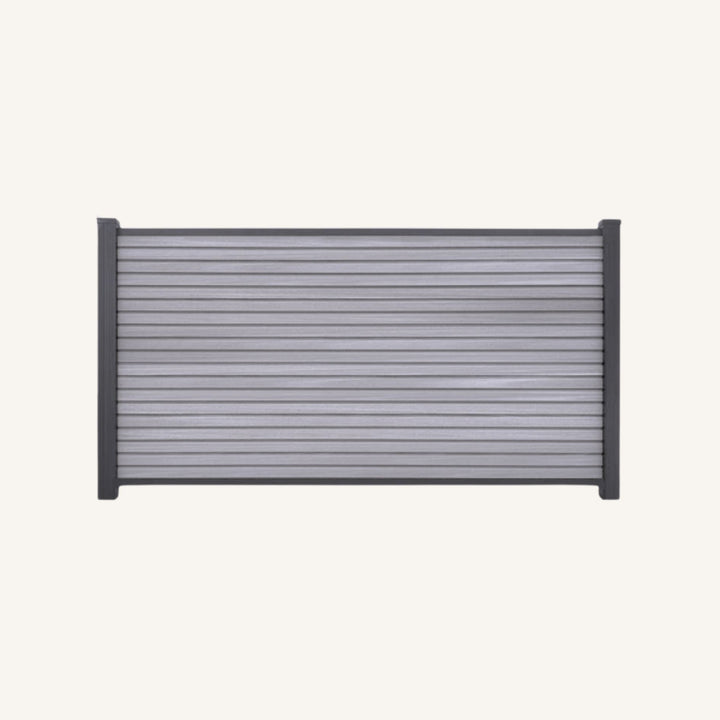 Set Premium Lage Schutting Composiet Rhombus Grijs - Inclusief Tuinpalen - composiet