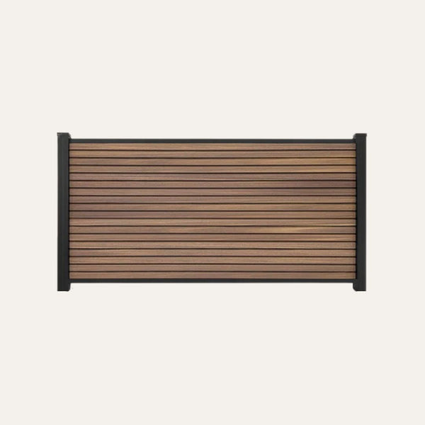 Set Premium Lage Schutting Composiet Rhombus Teak - Inclusief Tuinpalen - composiet