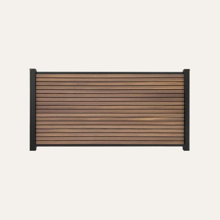 Set Premium Lage Schutting Composiet Rhombus Teak - Inclusief Tuinpalen - composiet