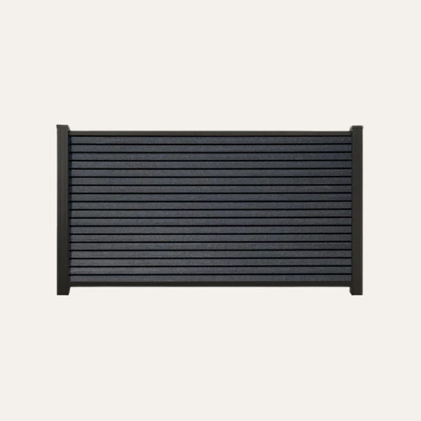 Set Premium Lage Schutting Composiet Rhombus Zwart - Inclusief Tuinpalen - composiet
