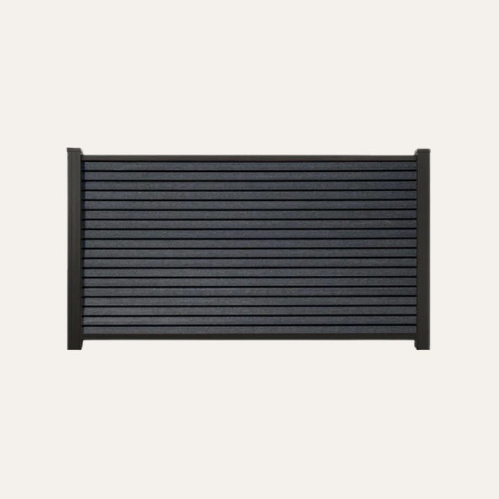 Set Premium Lage Schutting Composiet Rhombus Zwart - Inclusief Tuinpalen - composiet