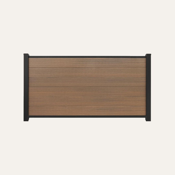 Set Premium Lage Schutting Composiet Teak - Inclusief Tuinpalen - composiet