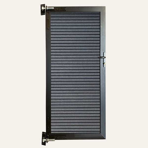 Composiet tuindeur rhombus zwart extra hoog - composiet