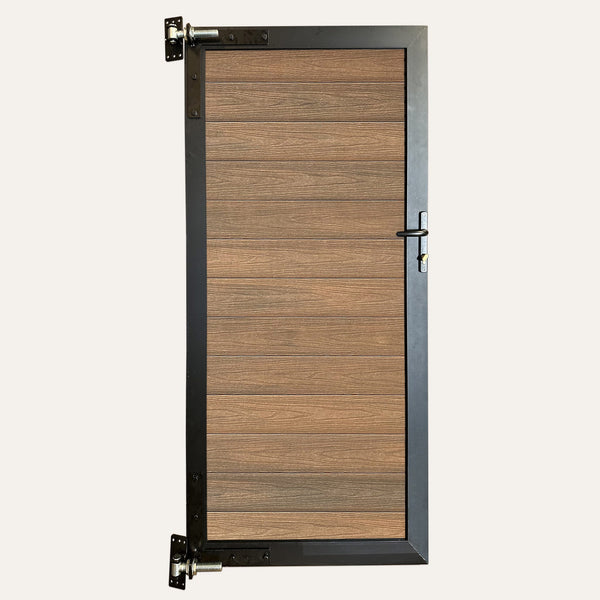 Composiet tuindeur teak extra hoog - composiet